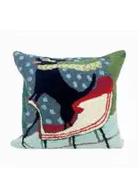 Trans Ocean Pillow Frontporch Animal 100% Polyester Hand Tufted 1564